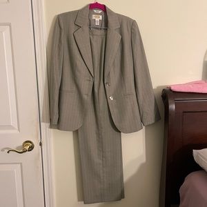 Talbots Suit - Gray and Blue